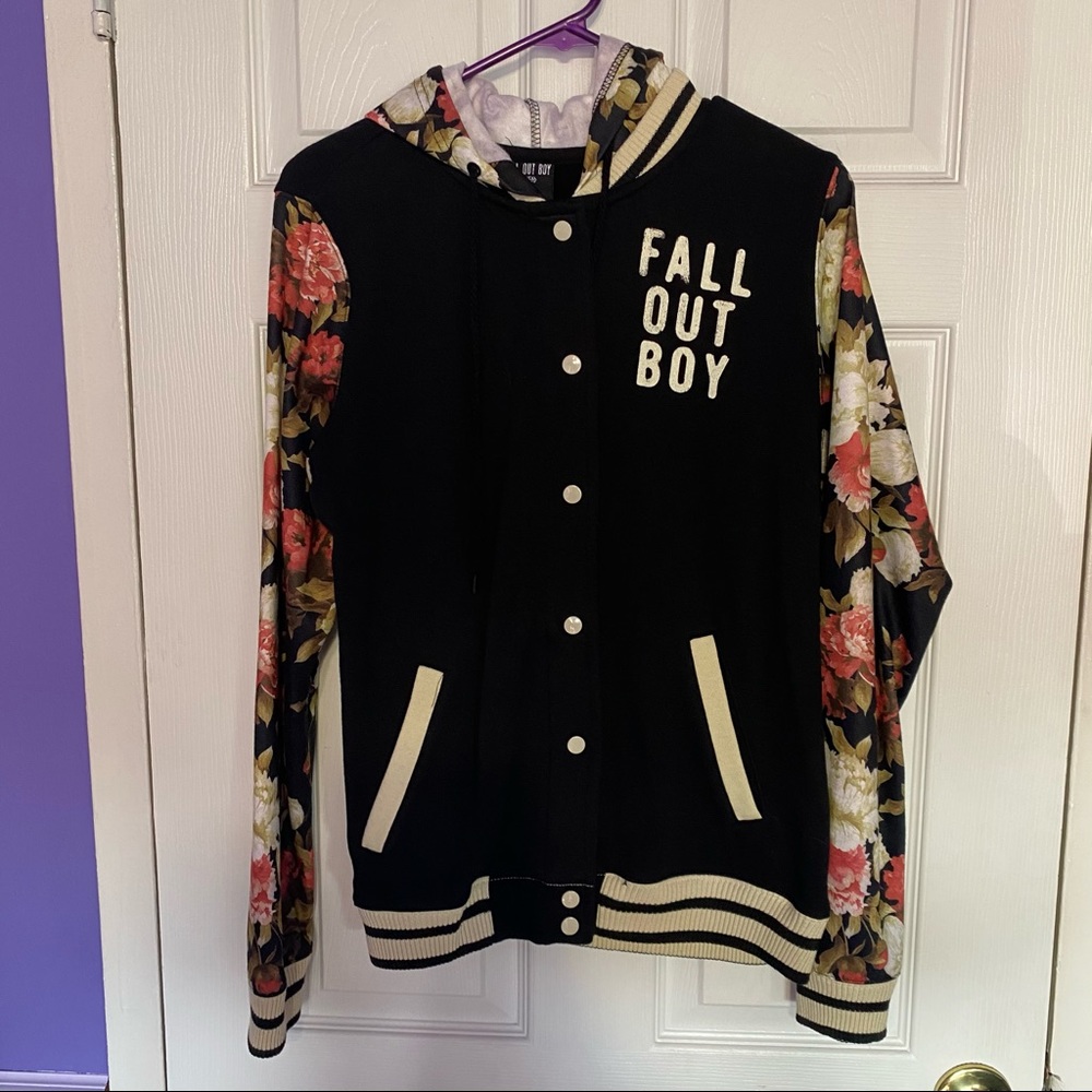 Fall Out Boy Floral Varsity Hoodie